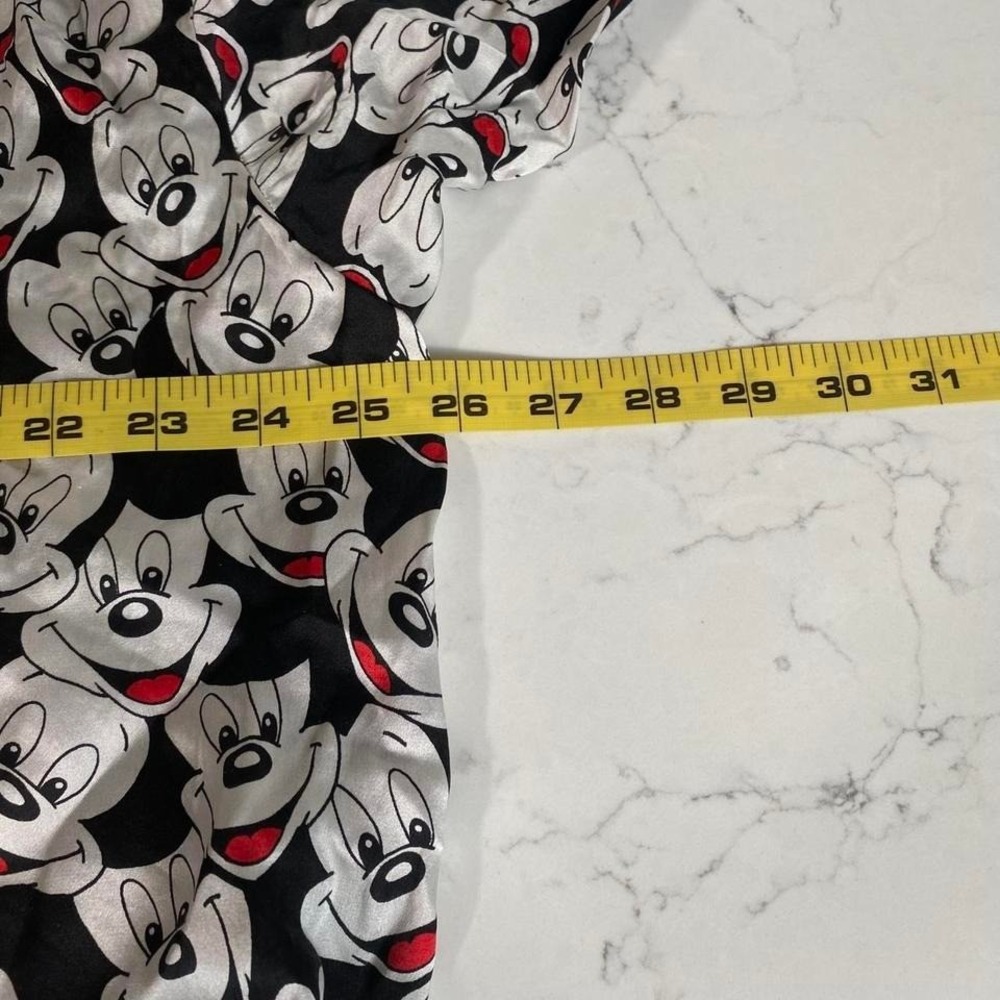 Vintage Walt Disney World‎ 100% Silk Mickey Mouse Sleep Shirt Pajama Top XL - Picture 4 of 5